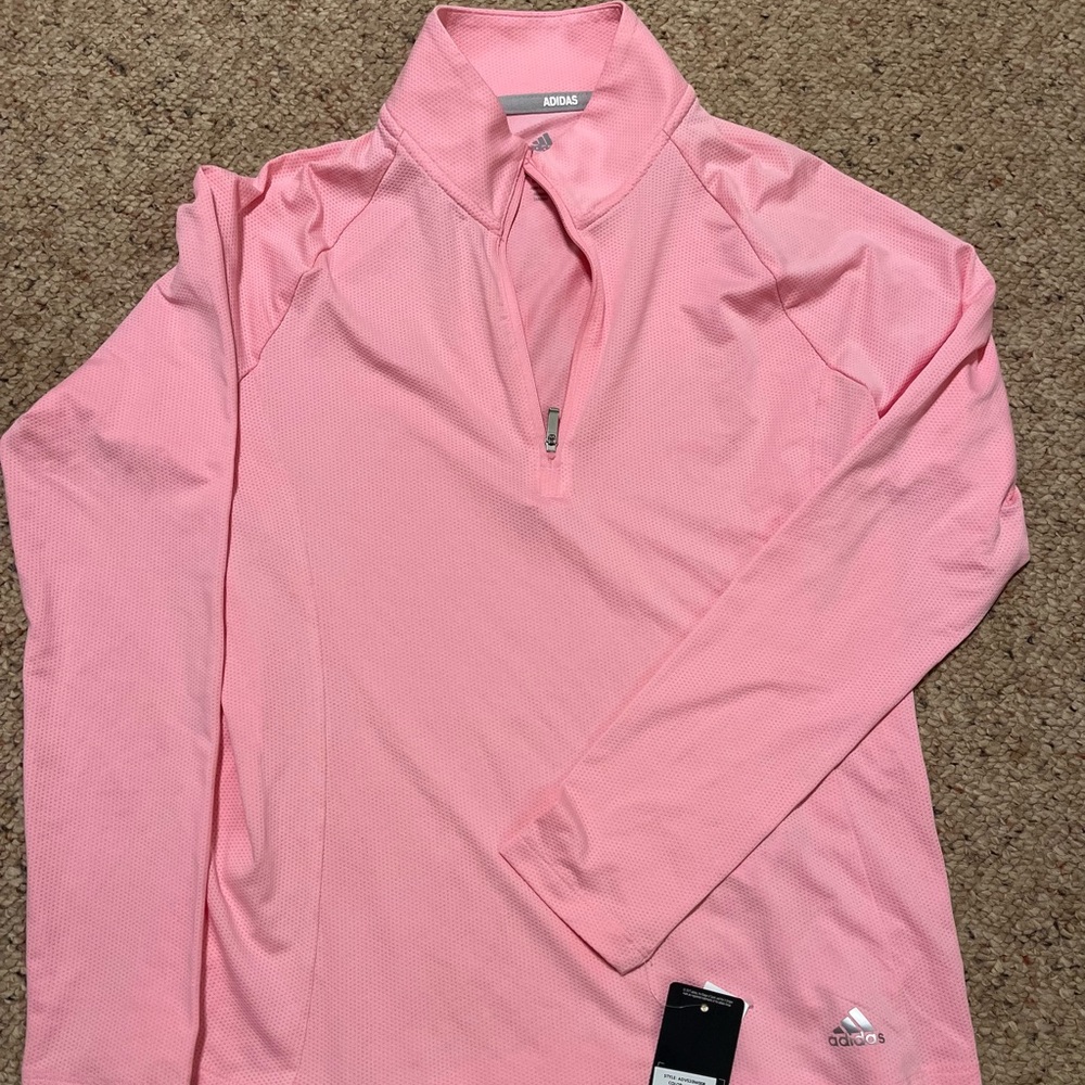 Pink Addidas Quarter Zip